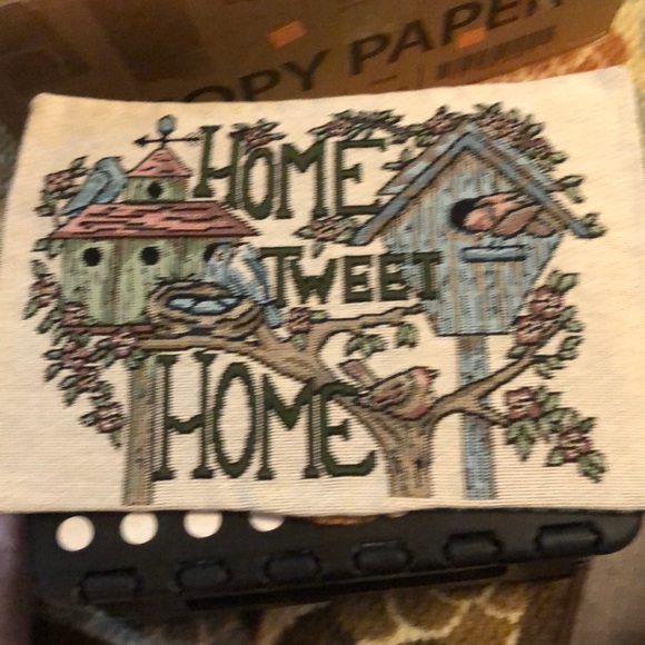 12.5x9 form ready for stuffing “Home Tweet Home” tapestry bird houses - Picture 1 of 3